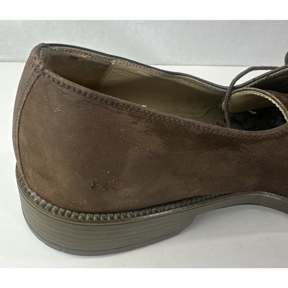 *Flawed Salvatore Ferragamo Men’s Brown Suede Leather Oxford Dress Shoes Size 10 main image 12